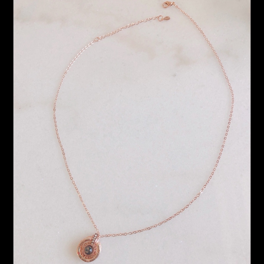 S925 Projection pedant necklace